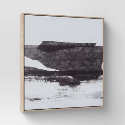 (Set Of 2) 24" X 24" Framed Canvas Black - Threshold™: Modern Style, Digital Abstract Art, Vertical Polystyrene Frame 6 (Set Of 2) 24" X 24" Framed Canvas Black - Threshold™: Modern Style, Digital Abstract Art, Vertical Polystyrene Frame - Image 4