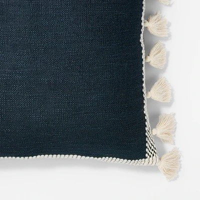 Woven Frame Square Throw Pillow With Side Tassels - Threshold™ Designed With Studio McGee 4 Woven Frame Square Throw Pillow With Side Tassels - Threshold™ Designed With Studio McGee - Image 2