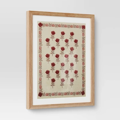 (Set Of 2) 16"x 20" Embroidered Floral Textile Wall Decors Neutrals - Threshold™ 6 (Set Of 2) 16"x 20" Embroidered Floral Textile Wall Decors Neutrals - Threshold™ - Image 4