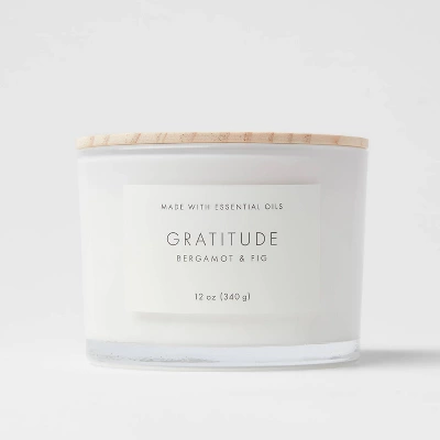 Wood Lidded Glass Wellness Grateful Candle - Threshold™ 5 Wood Lidded Glass Wellness Grateful Candle - Threshold™ - Image 3