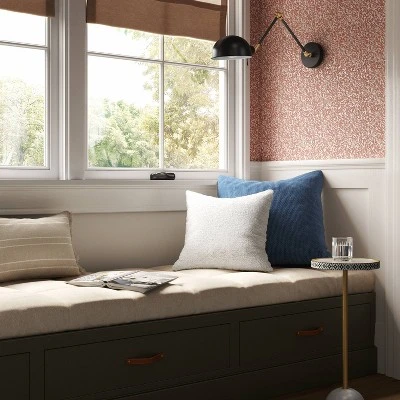 Textured Linen Striped Throw Pillow Neutral - Threshold™ 3 Textured Linen Striped Throw Pillow Neutral - Threshold™