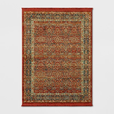 Damask Woven Persian With Fringe Rug - Threshold 8 Damask Woven Persian With Fringe Rug - Threshold - Image 6