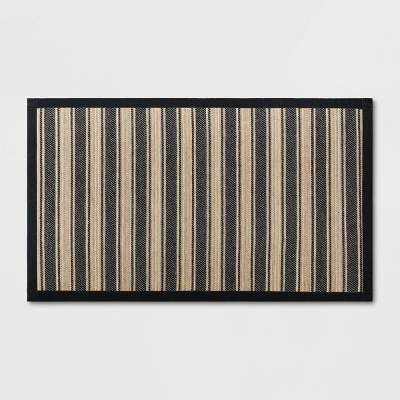 Vintage Striped Rug Black/Brown - Threshold™ 6 Vintage Striped Rug Black/Brown - Threshold™ - Image 4