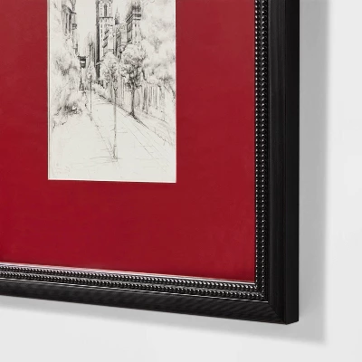 18" X 24" Vintage City Sketch Framed Wall Art - Threshold™ Designed With Studio McGee: Modern Lithograph, Architecture Decor 4 18" X 24" Vintage City Sketch Framed Wall Art - Threshold™ Designed With Studio McGee: Modern Lithograph, Architecture Decor - Image 2