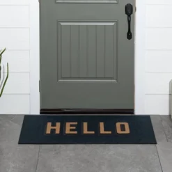1'7.5"x3'11" 'Hello' Doormat Black/Tan - Threshold™ -Wayfair Store GUEST a27f9ca5 14a7 4fc2 8728 28e6d1b52f17