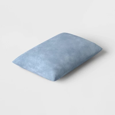 Oversize Washed Cotton Velvet Lumbar Throw Pillow Light Blue - Threshold™: Indoor Decorative Cushion, Hidden Zipper, Polyester Fill 4 Oversize Washed Cotton Velvet Lumbar Throw Pillow Light Blue - Threshold™: Indoor Decorative Cushion, Hidden Zipper, Polyester Fill - Image 2