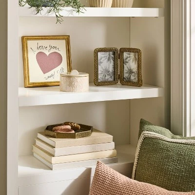 4"x6" Metal Rope Folding Picture Frame Brass - Threshold™ Designed With Studio McGee 3 4"x6" Metal Rope Folding Picture Frame Brass - Threshold™ Designed With Studio McGee