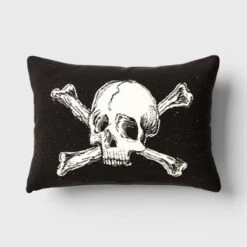 Oversize Skull And Crossbones Woven Cotton Lumbar Halloween Throw Pillow Black - Threshold™ 11 Oversize Skull And Crossbones Woven Cotton Lumbar Halloween Throw Pillow Black - Threshold™ -Wayfair Store GUEST b45186ba 7db4 4537 829f d4aedfe091ea