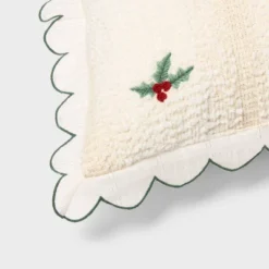 Holiday Embroidered Boucle Decorative Throw Pillow Off White - Threshold™ -Wayfair Store GUEST dc6c3e02 c457 4e61 9c0e 07816b759711
